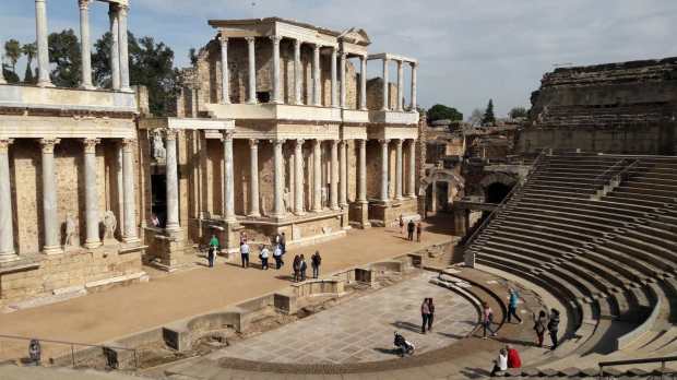 Teatro romano de Mérida, vista desde las gradas
